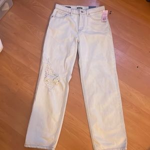 Target Wild Fable High rise Dad jeans brand new very light blue